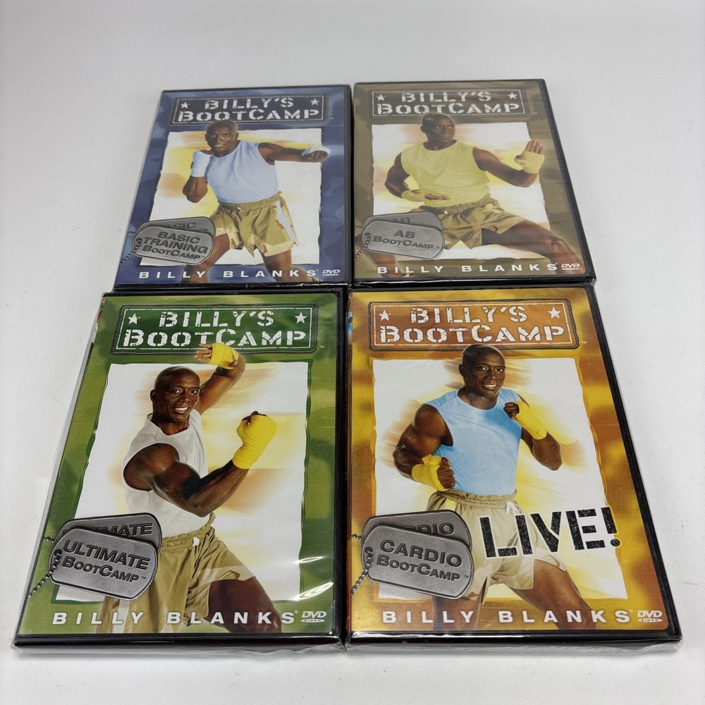 Billy Blanks Boot Camp Tae Bo DVD Lot of 4 Brand New Sealed‎ Exercise Fitness FS